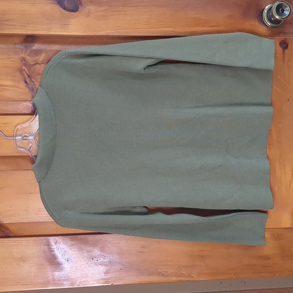 YOUNG FASHION* decorative zip front lightweight collared long sleeved cardigan - Picture 7 of 7